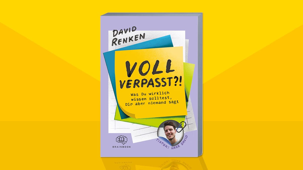 Buchcover "Voll verpasst?!" von David Renken aka HerrDavid